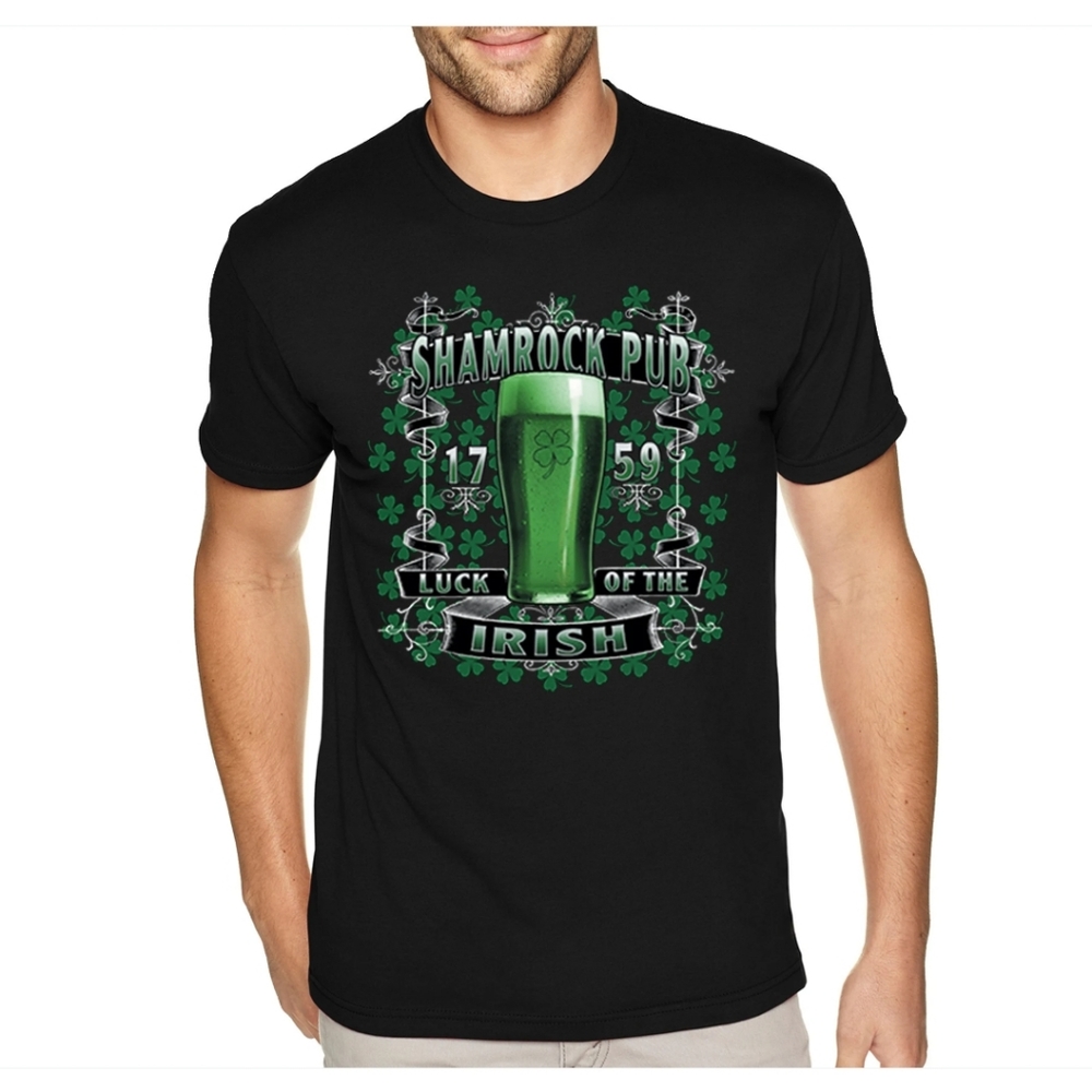 Shamrock Pubz 1759 Luck Of The Irish Men's Cotton T-Shirt BNWT 2 Sizes LTD ED SO
